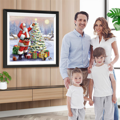 Weihnachtsmann Weihnachtsbaum Geschenke Diamond Painting