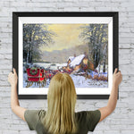 Weihnachtsrentier im Wald Diamond Painting