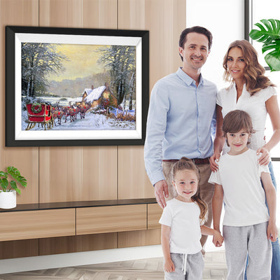 Weihnachtsrentier im Wald Diamond Painting