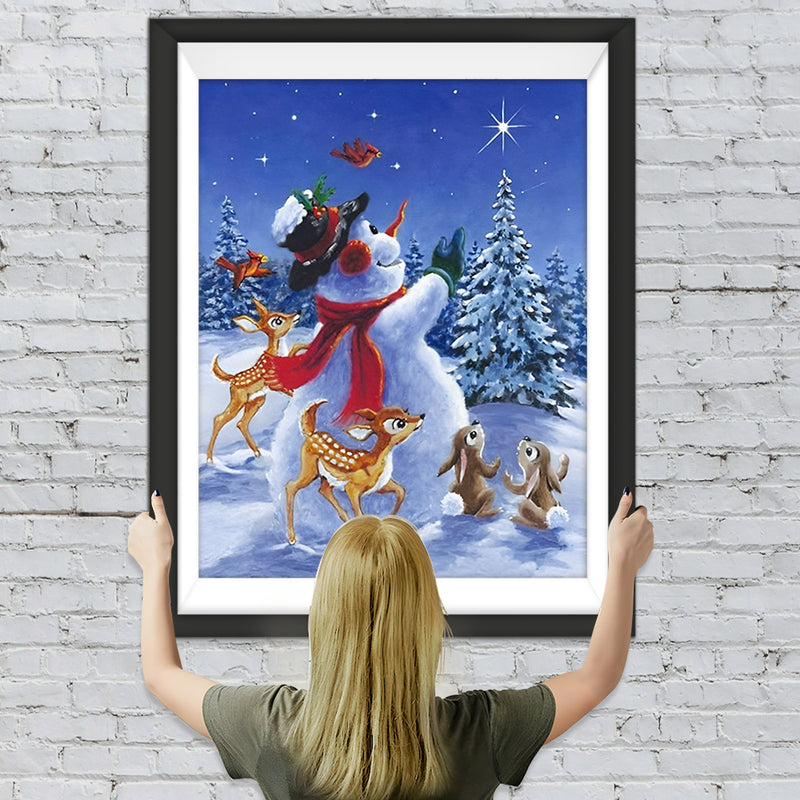 Weihnachtsschneemann Sterne Tiere Diamond Painting