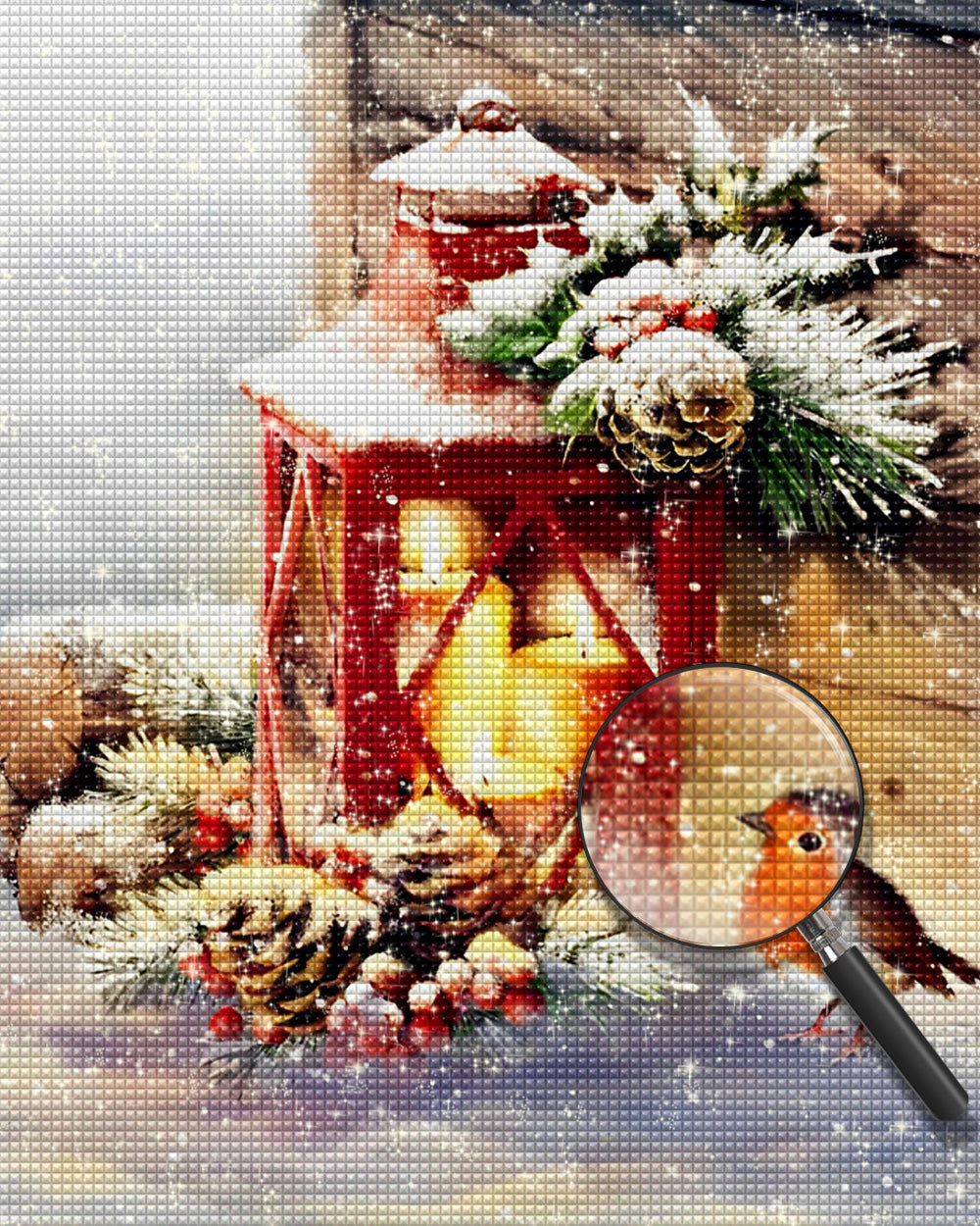 Weihnachtssperling Diamond Painting