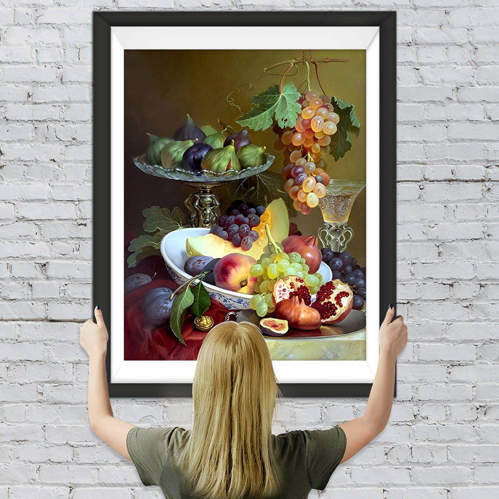 Weintrauben und Feigen Diamond Painting