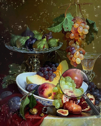Weintrauben und Feigen Diamond Painting