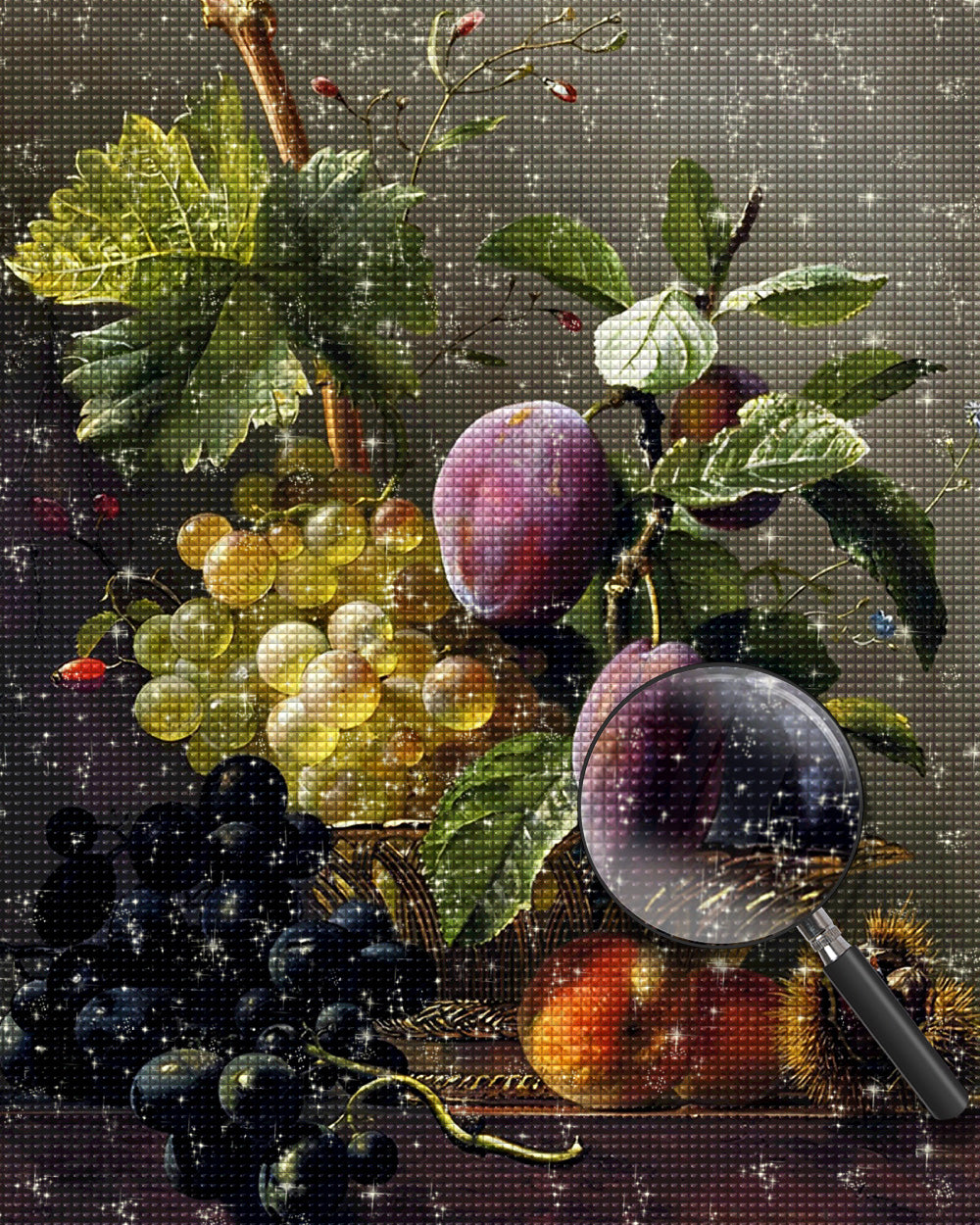 Weintrauben und Pflaumen Diamond Painting