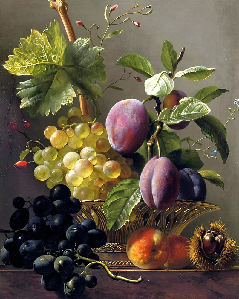 Weintrauben und Pflaumen Diamond Painting