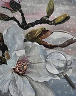Weiße Magnolienblüten am Baum Diamond Painting