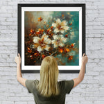 Weiße Orchideen Diamond Painting