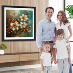 Weiße Orchideen Diamond Painting