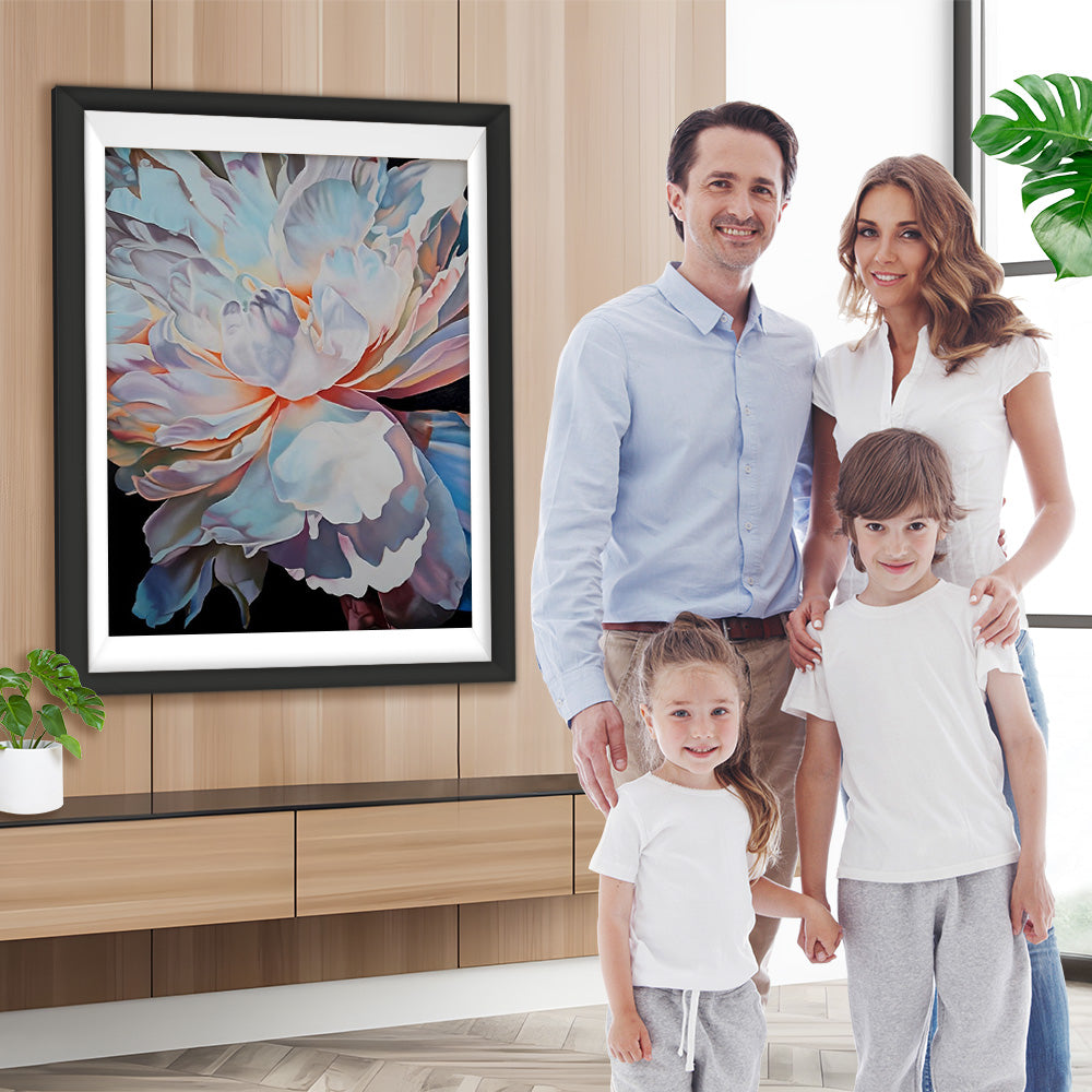 Weiße Pfingstrose Diamond Painting