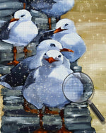 Weiße Vögel am Flussufer Diamond Painting