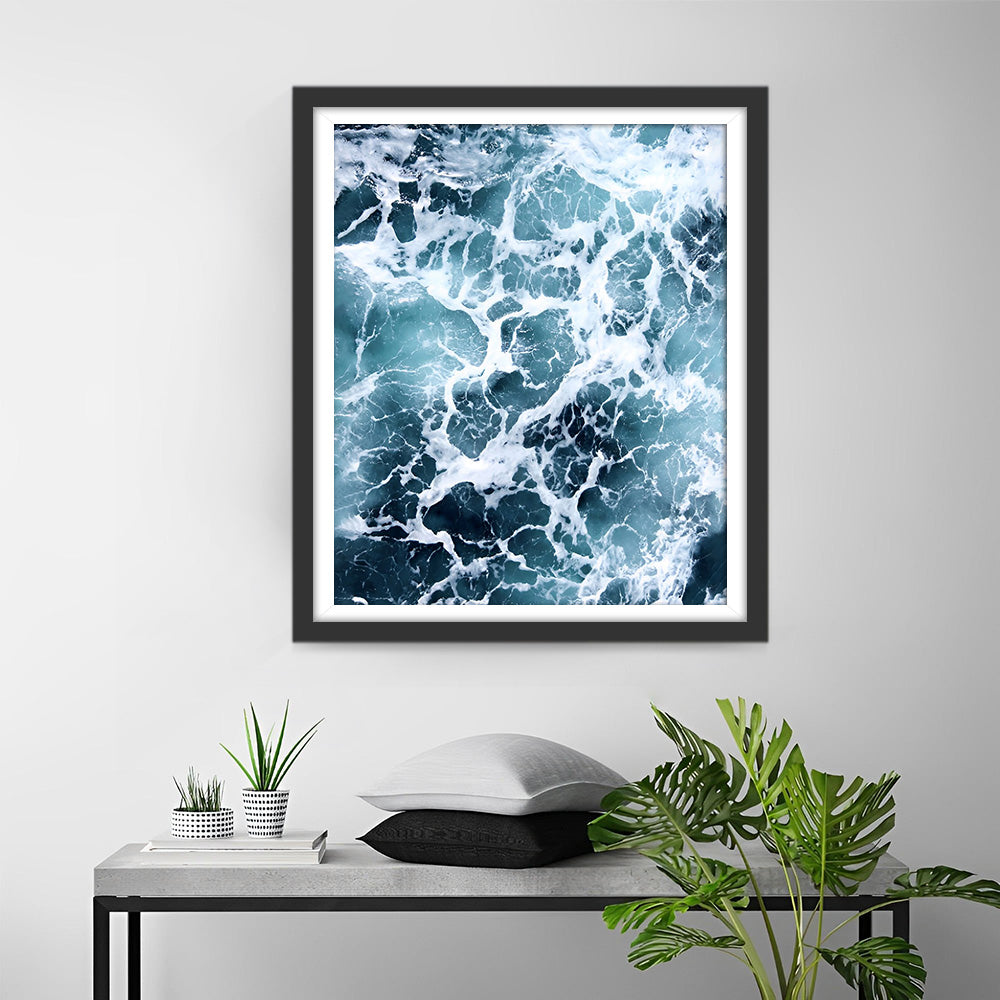 Weiße Wellen Diamond Painting