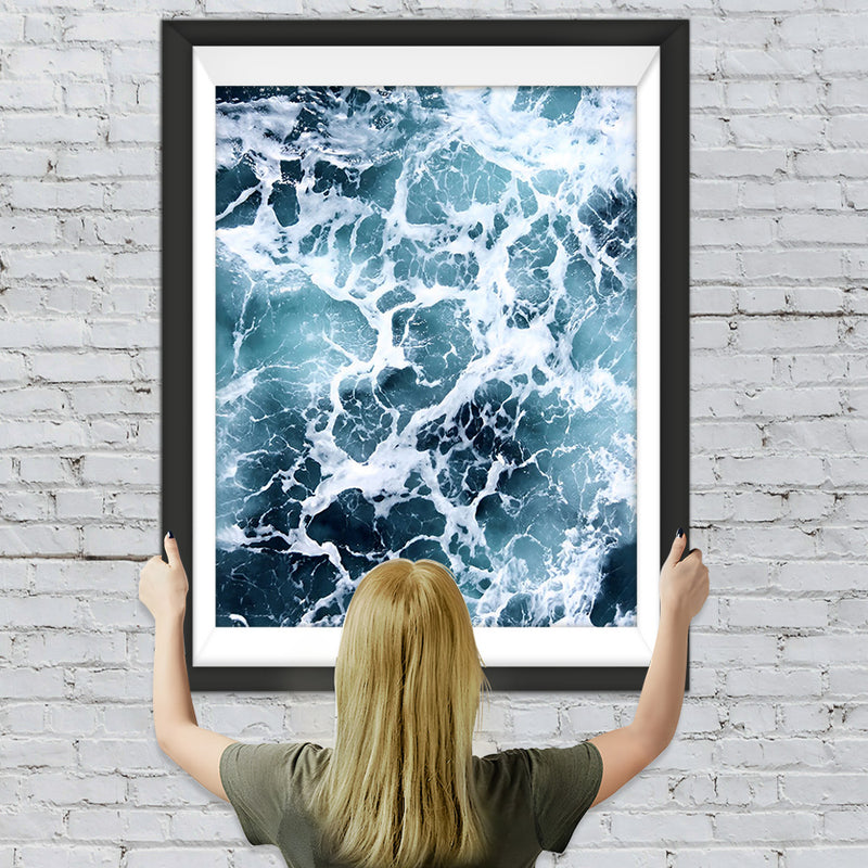 Weiße Wellen Diamond Painting