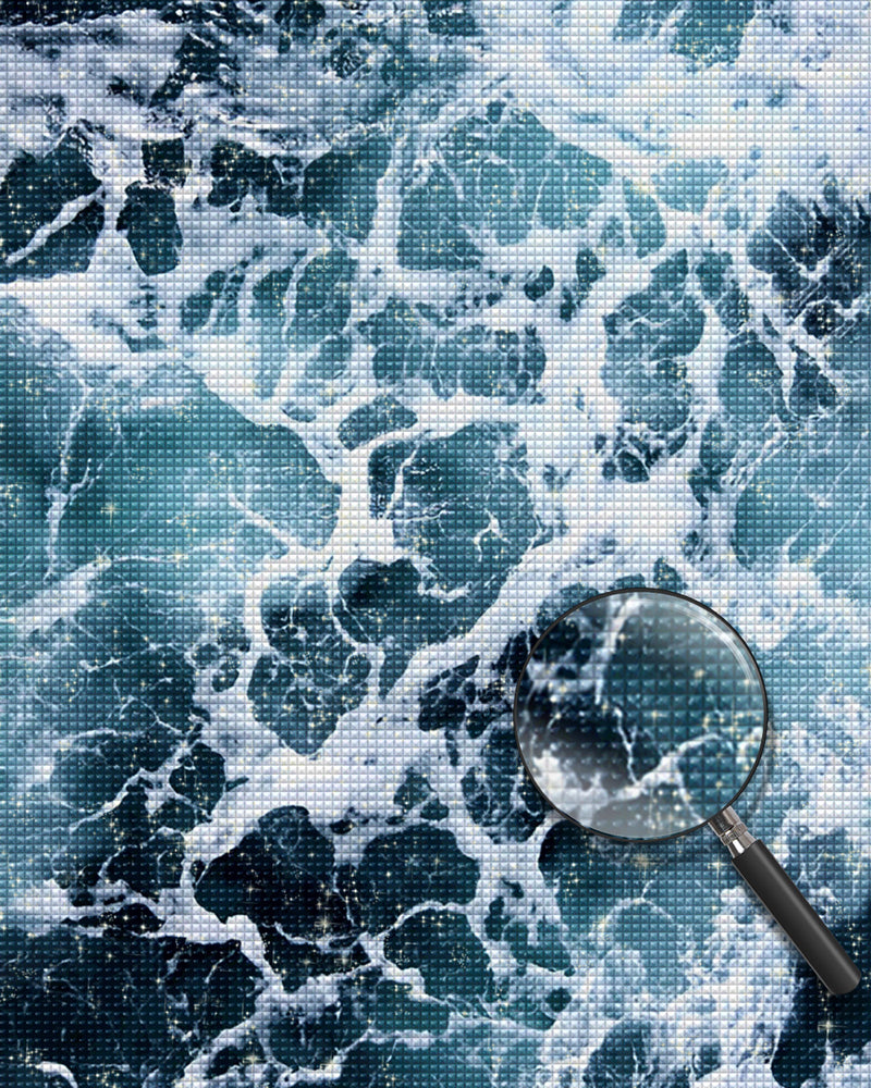 Weiße Wellen Diamond Painting
