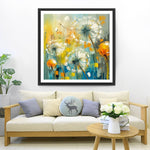 Weißer Löwenzahn Diamond Painting