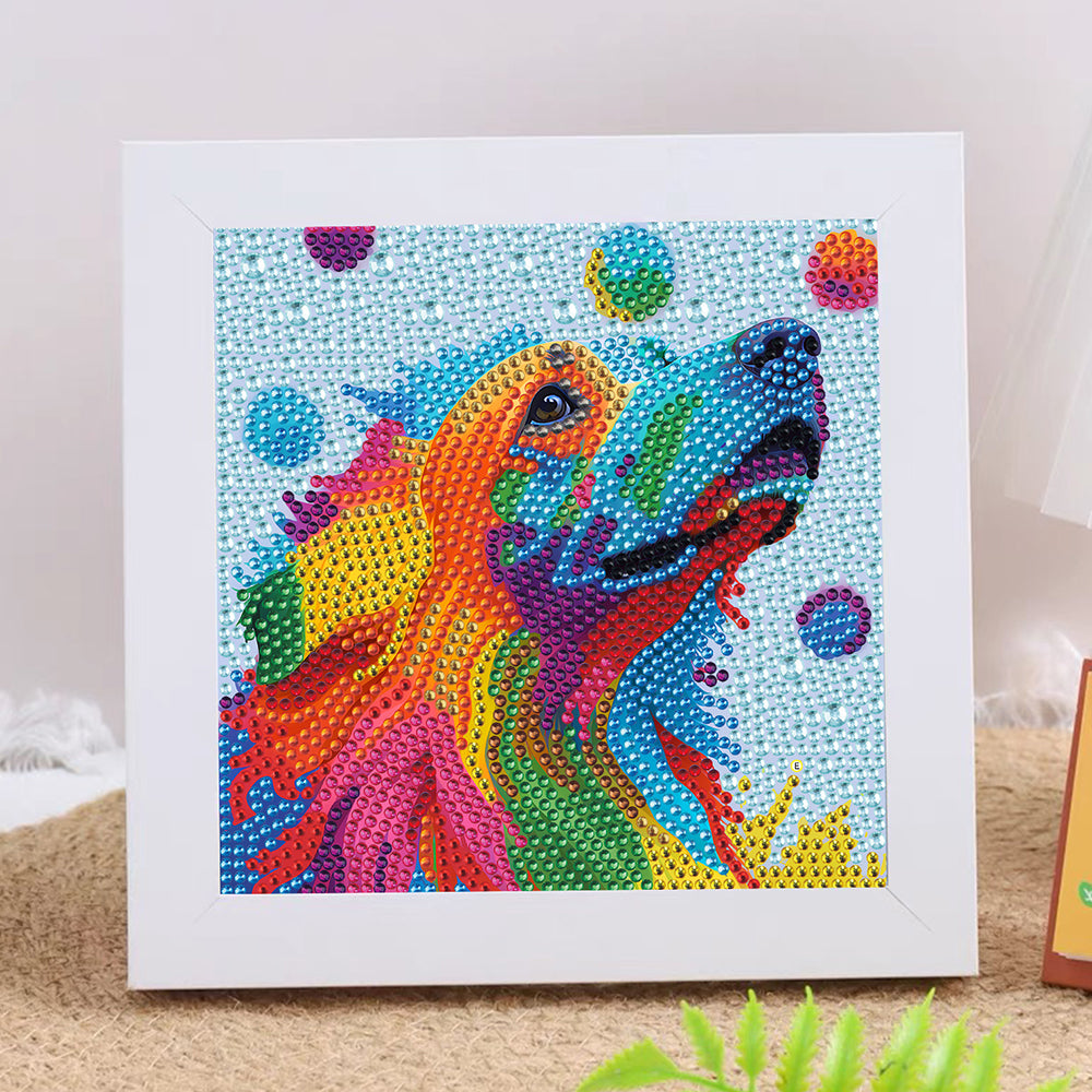 Weißer Malteser Mini-Kristallpünktchen Diamond Painting