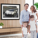 Weißer Sportwagen Diamond Painting