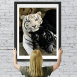 Weißer Tiger und schwarzer Tiger Diamond Painting