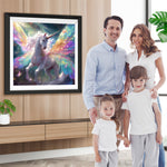Weißes Einhorn mit Bunten Flügeln Diamond Painting