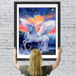 Weißes Einhorn mit Flügeln Diamond Painting