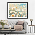 Weißes Gänseblümchenfeld Diamond Painting