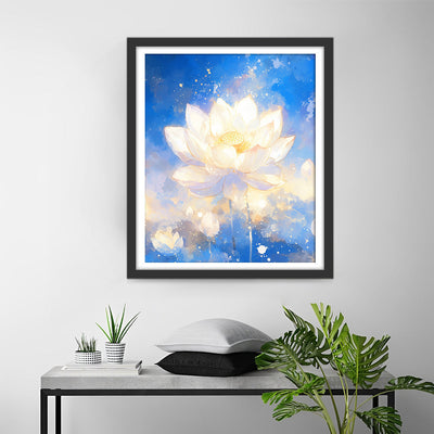 Weißes Lotus Diamond Painting