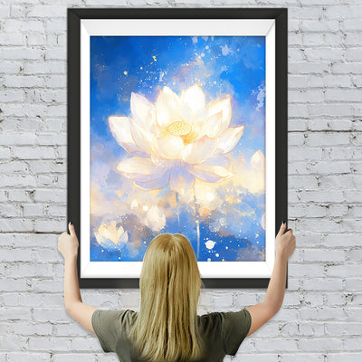 Weißes Lotus Diamond Painting