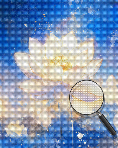 Weißes Lotus Diamond Painting