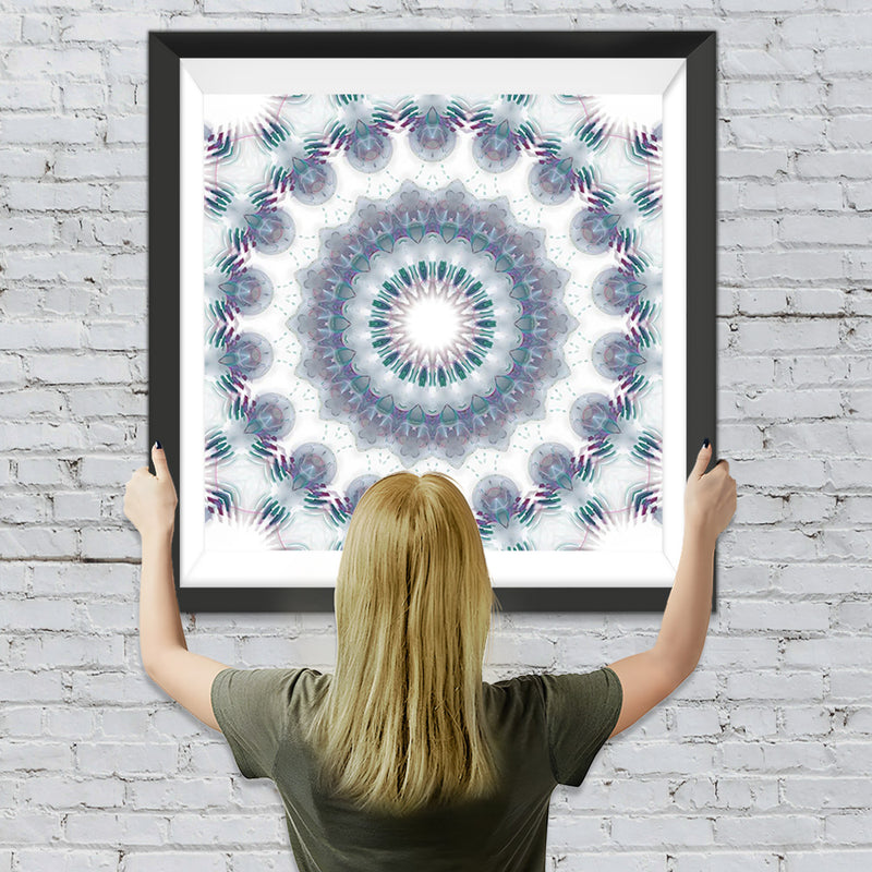 Weißes Mosaik-Mandala Diamond Painting