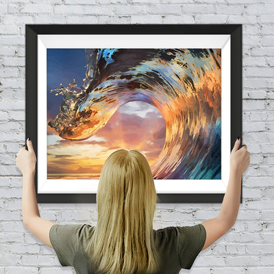 Welle und Sonne Diamond Painting