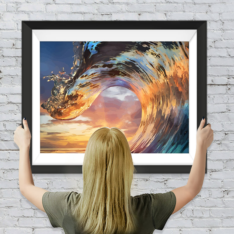 Welle und Sonne Diamond Painting