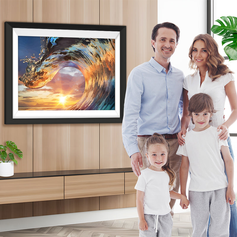 Welle und Sonne Diamond Painting