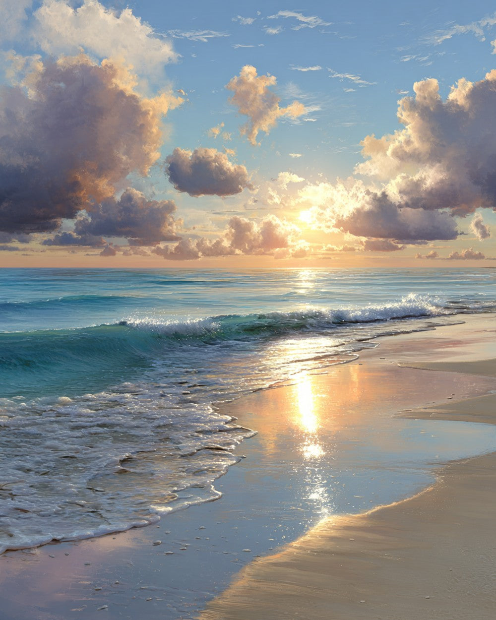 Wellen und Strand Diamond Painting