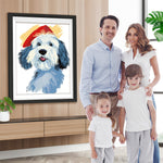 Welpe mit Hut Diamond Painting