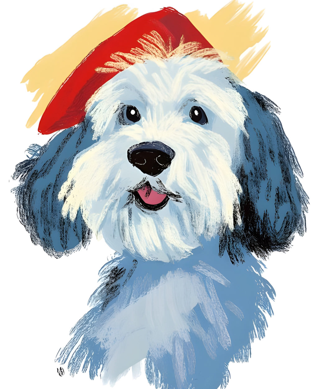 Welpe mit Hut Diamond Painting