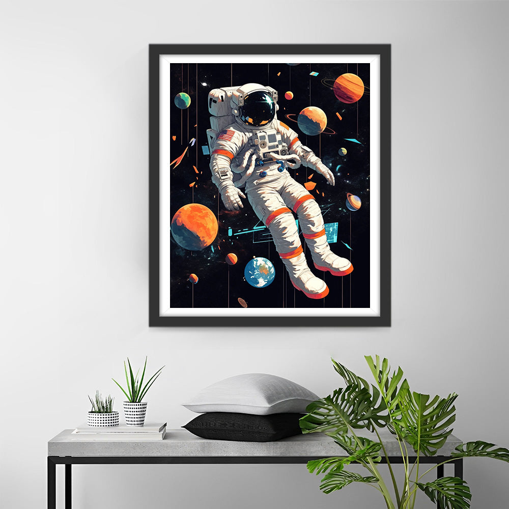 Weltraum-Astronaut Diamond Painting