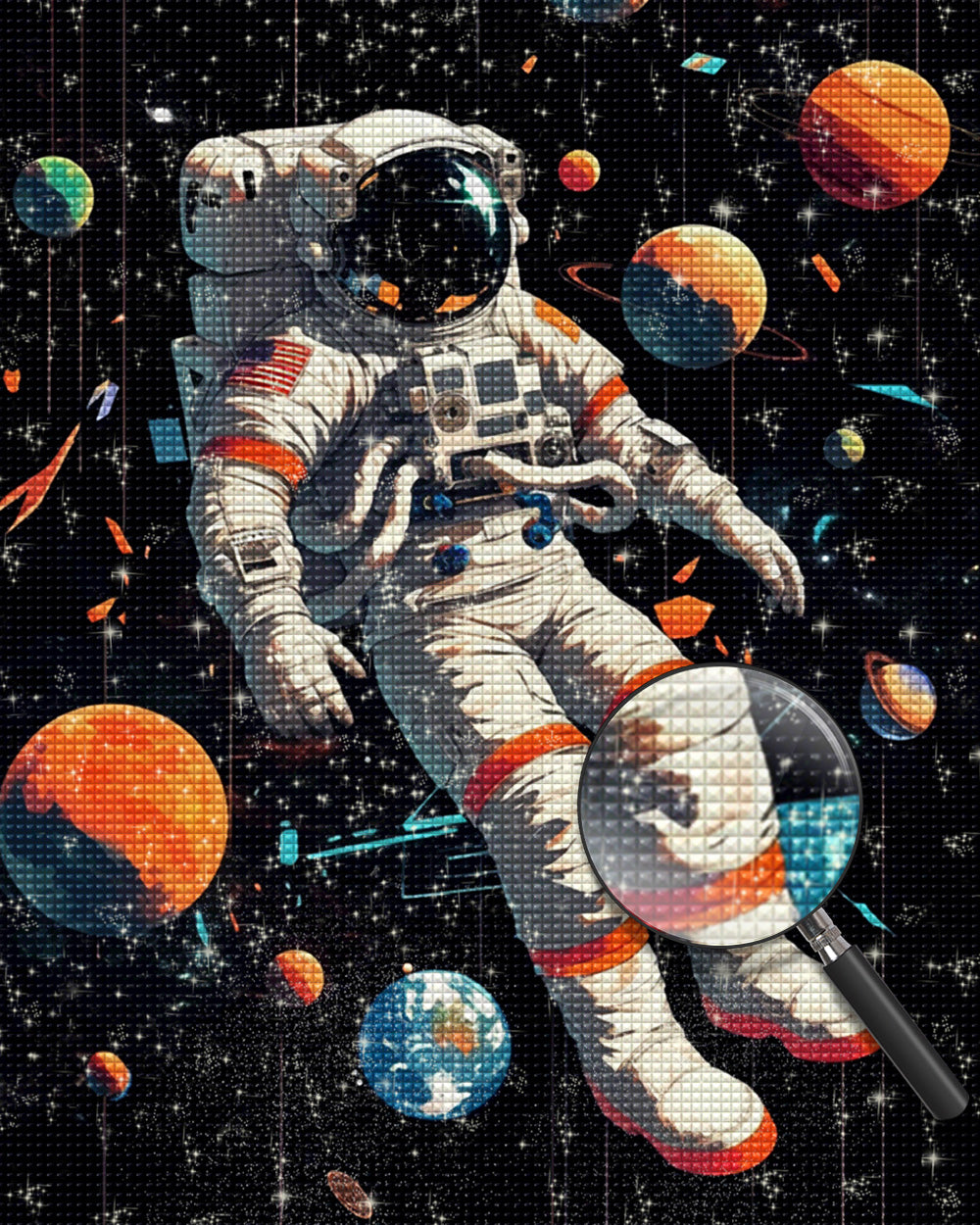 Weltraum-Astronaut Diamond Painting