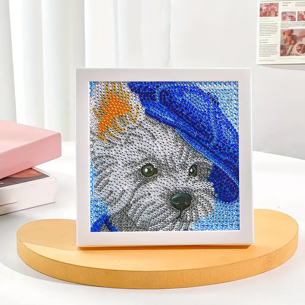 West Highland Terrier Mini-Kristallpünktchen Diamond Painting