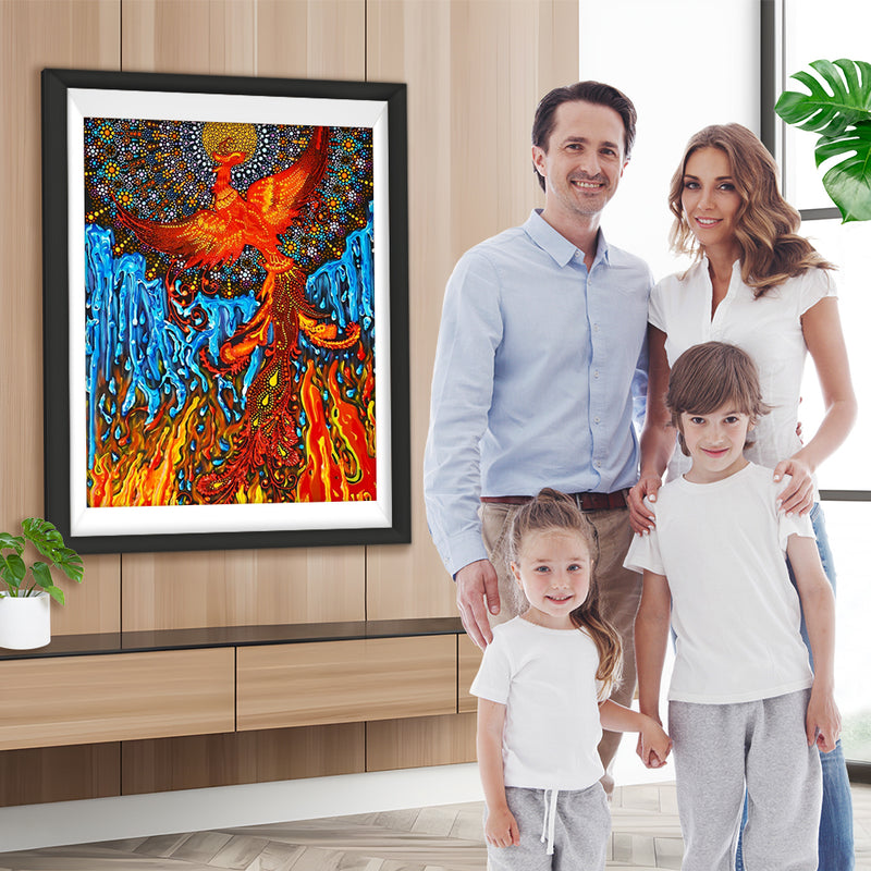 Wiedergeburt von Phönix aus dem Feuer Diamond Painting