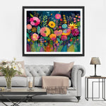 Wildblumenillustrationen in leuchtenden Farben Diamond Painting