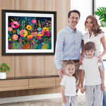 Wildblumenillustrationen in leuchtenden Farben Diamond Painting