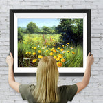 Wildes gelbes Chrysanthemenfeld Diamond Painting