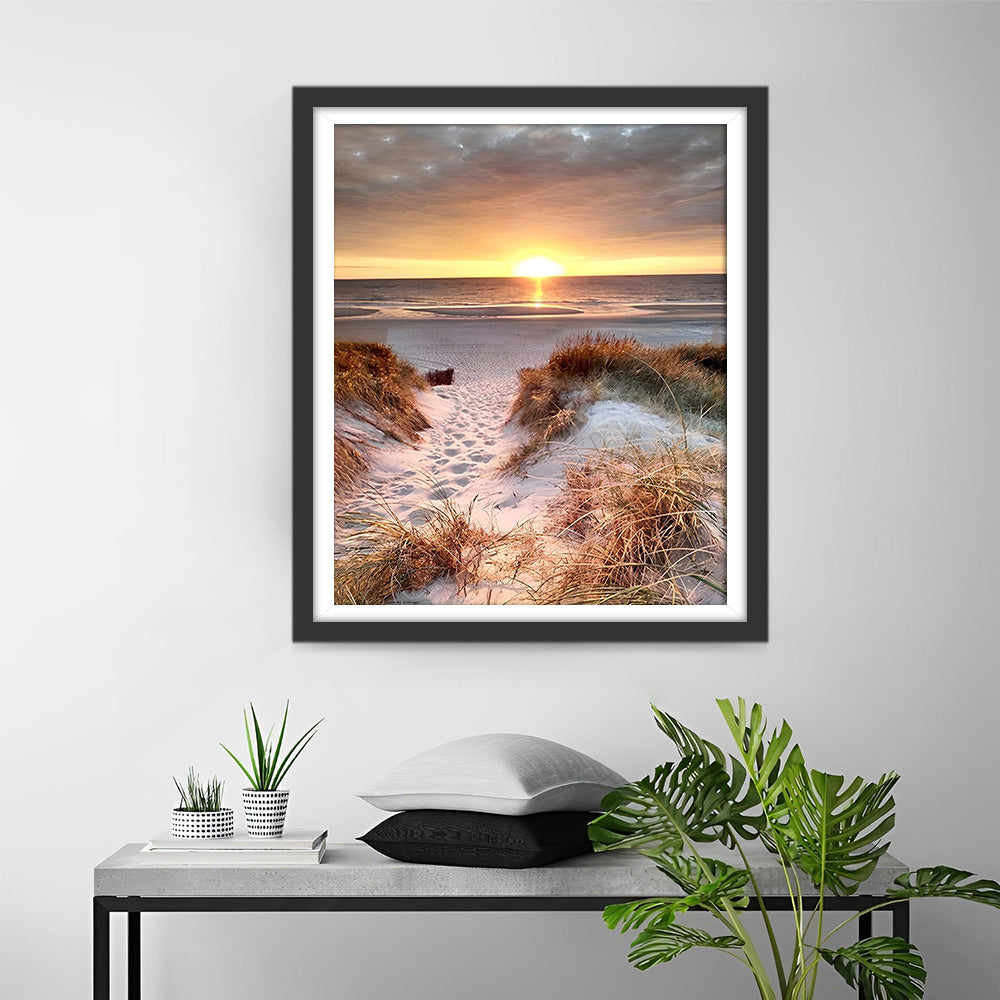 Wildes Gras am Strand Diamond Painting