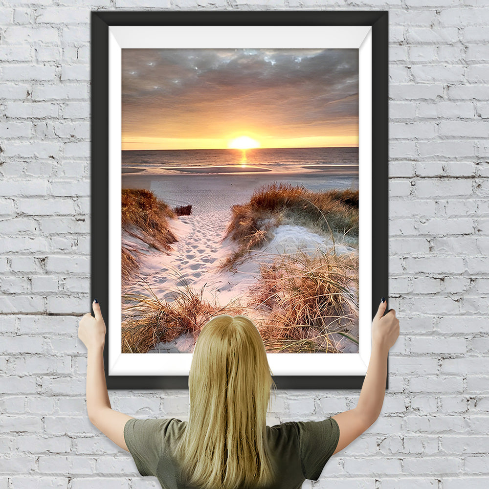 Wildes Gras am Strand Diamond Painting