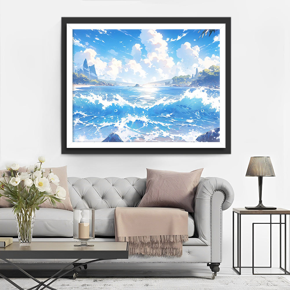 Wind und Wellen auf dem Meer Diamond Painting