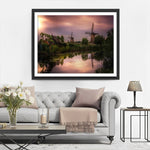 Windmühlen in der Abenddämmerung Diamond Painting