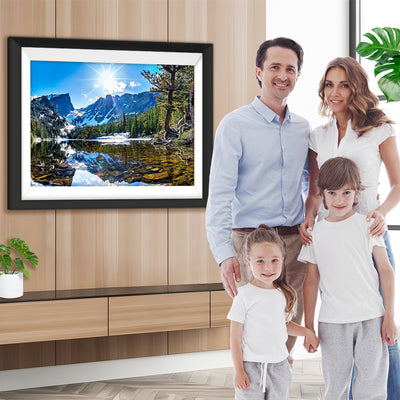 Winterberge und See unter der Sonne Diamond Painting