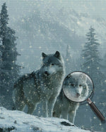 Wölfe auf dem Schneeberg Diamond Painting