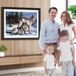 Wölfe im Schnee Diamond Painting