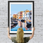 Wohngebäude und Schiffe Diamond Painting