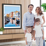 Wohngebäude und Schiffe Diamond Painting